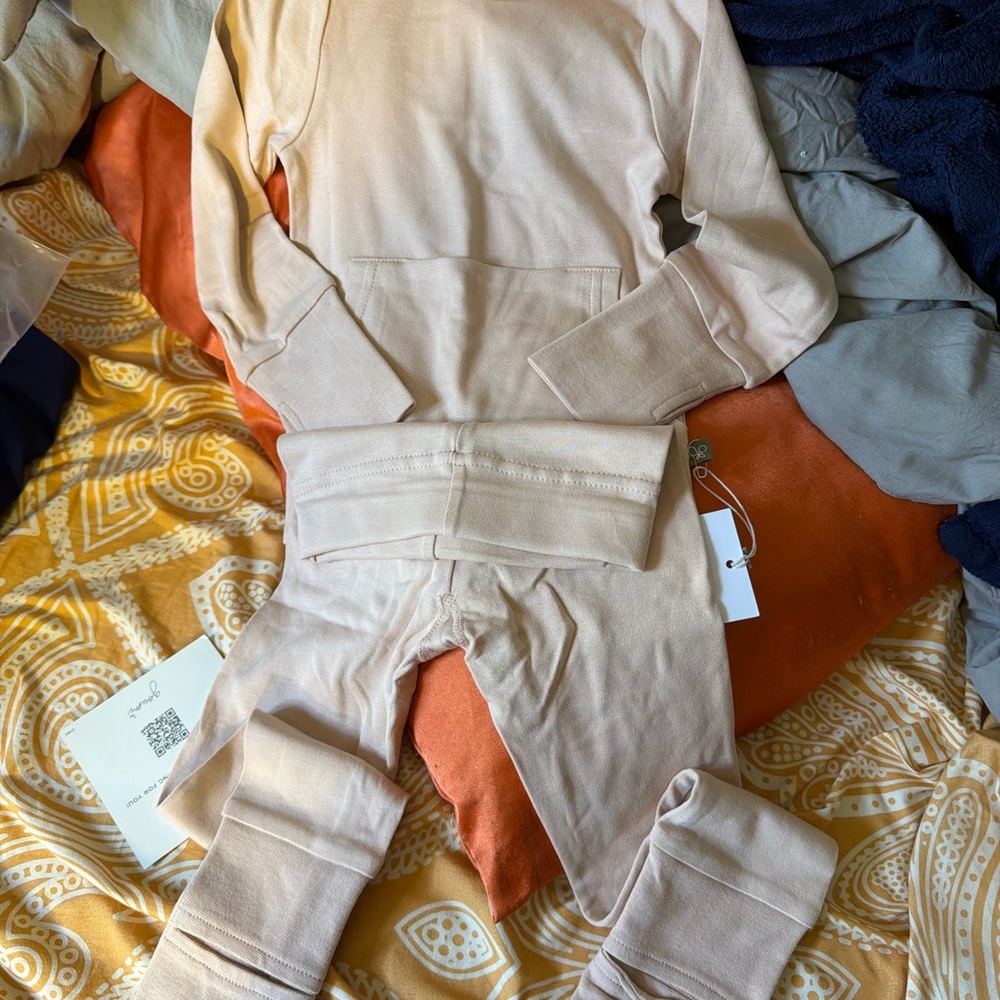 Kids Soft Beige Matching Set